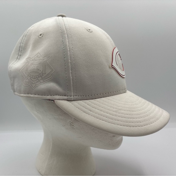 Cincinnati Reds MLB NL New Era White 59fifty 7 1/4 Genuine MerchandiseFitted Hat - Picture 11 of 15